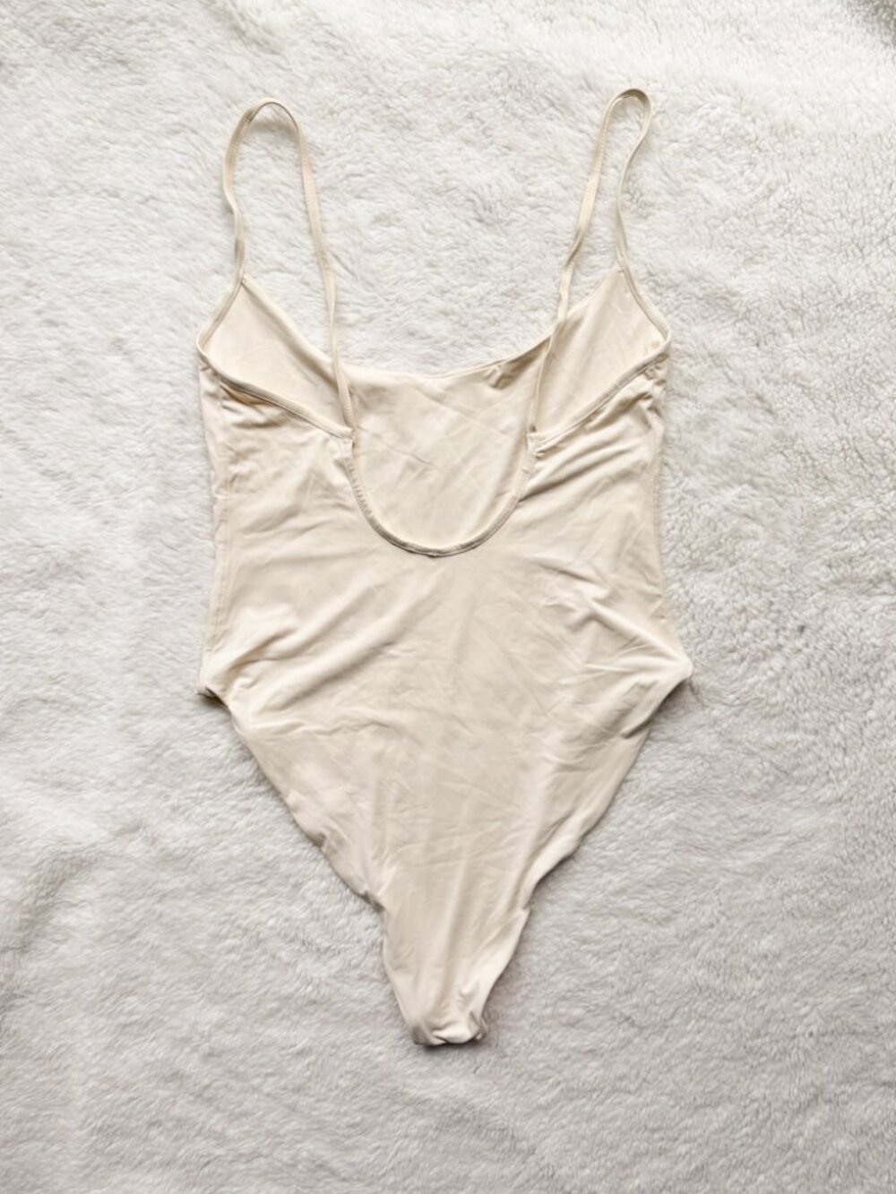 Free People Toast Solid High Cut One Piece Swimsuit M Meringue - Picture 3 of 6